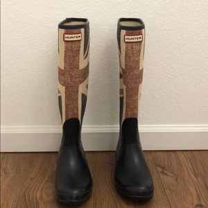 Union Jack British hunter boots